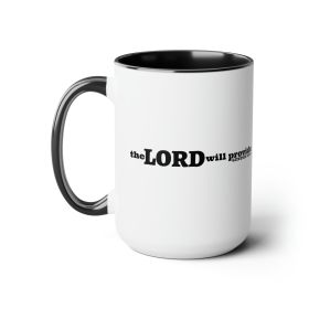 Accent Ceramic Coffee Mug 15oz - The Lord Will Provide - Genesis 22:14 Christian Inspiration - Black