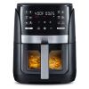 6-Qt Digital Window Air Fryer with 12 Presets & Guided Cooking Black