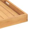 Serving Tray 27.6"x27.6" Solid Wood Teak