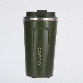 12 oz Stainless Steel Vacuum Insulated Tumbler - Coffee Travel Mug Spill Proof with Lid - Thermos Cup for Keep Hot/Ice Coffee; Tea and Beer (Color: green)